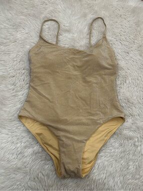 Monday Swimwear Bahamas Gold Metallic One piece